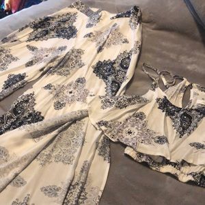 Summer crop top and pants set